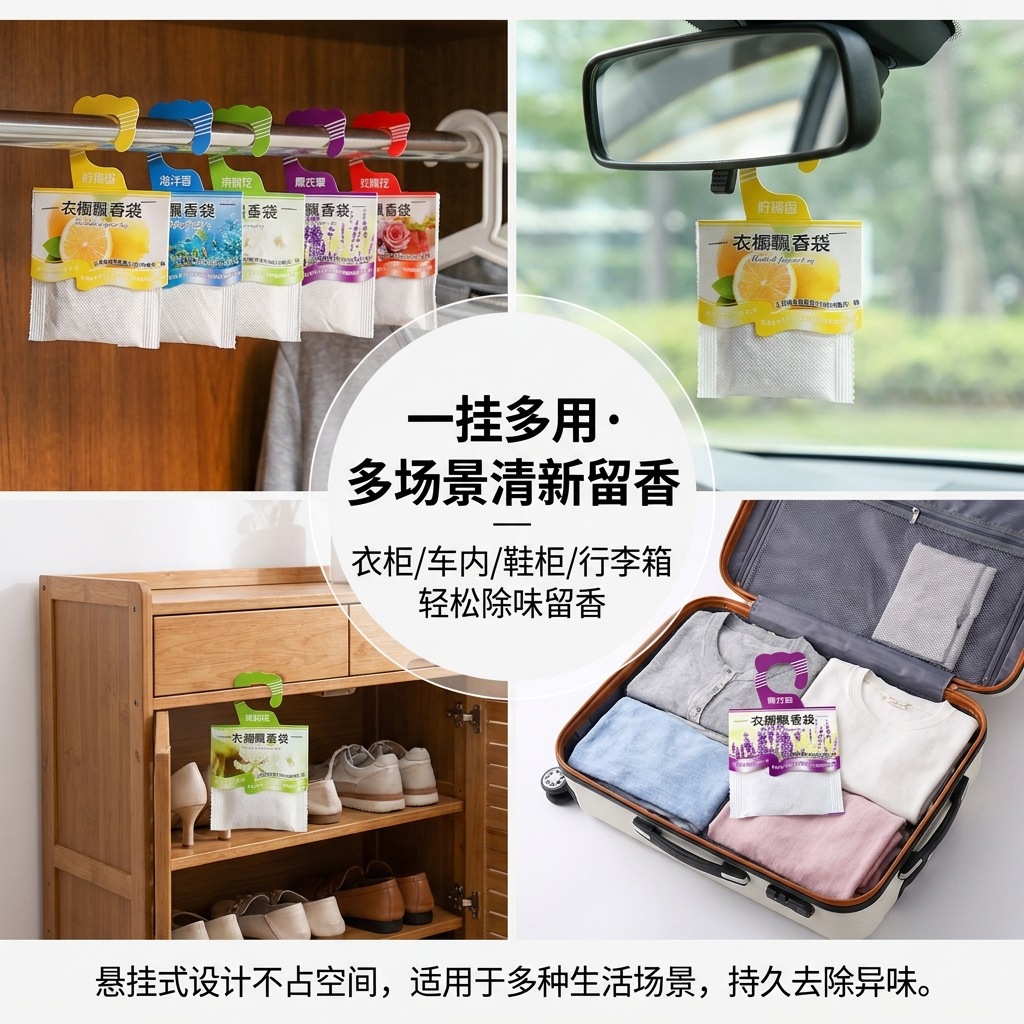 Sachet Set | Odor-Eliminating Aroma Pouches | Customizable for Wardrobes & Cars | Factory Direct