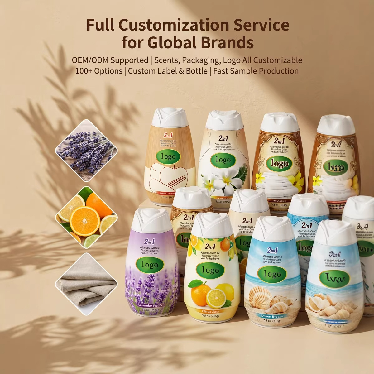 Fragrance Gel Air Freshener | Customizable Scents | Flameless Gel Diffuser | Cross-Border Bestseller