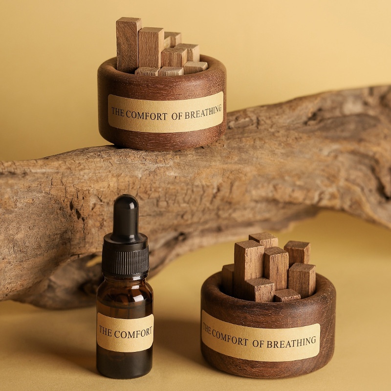 Black walnut aroma diffuser | essential oil set | decorative car & home fragrance ornament