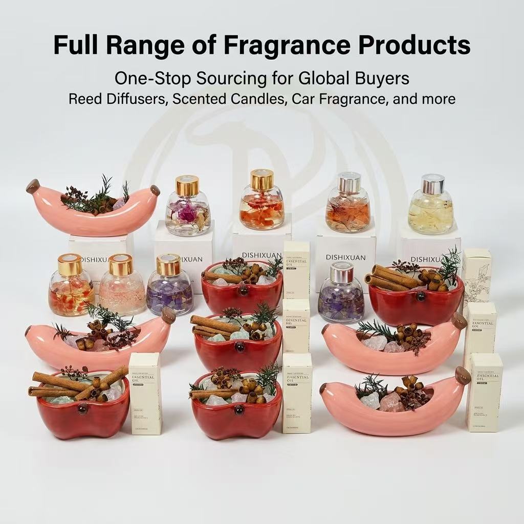 Fruit-Scented Crystal Diffuser Gift Box | Natural Flameless Home Diffuser | Premium Gift Set | Customizable