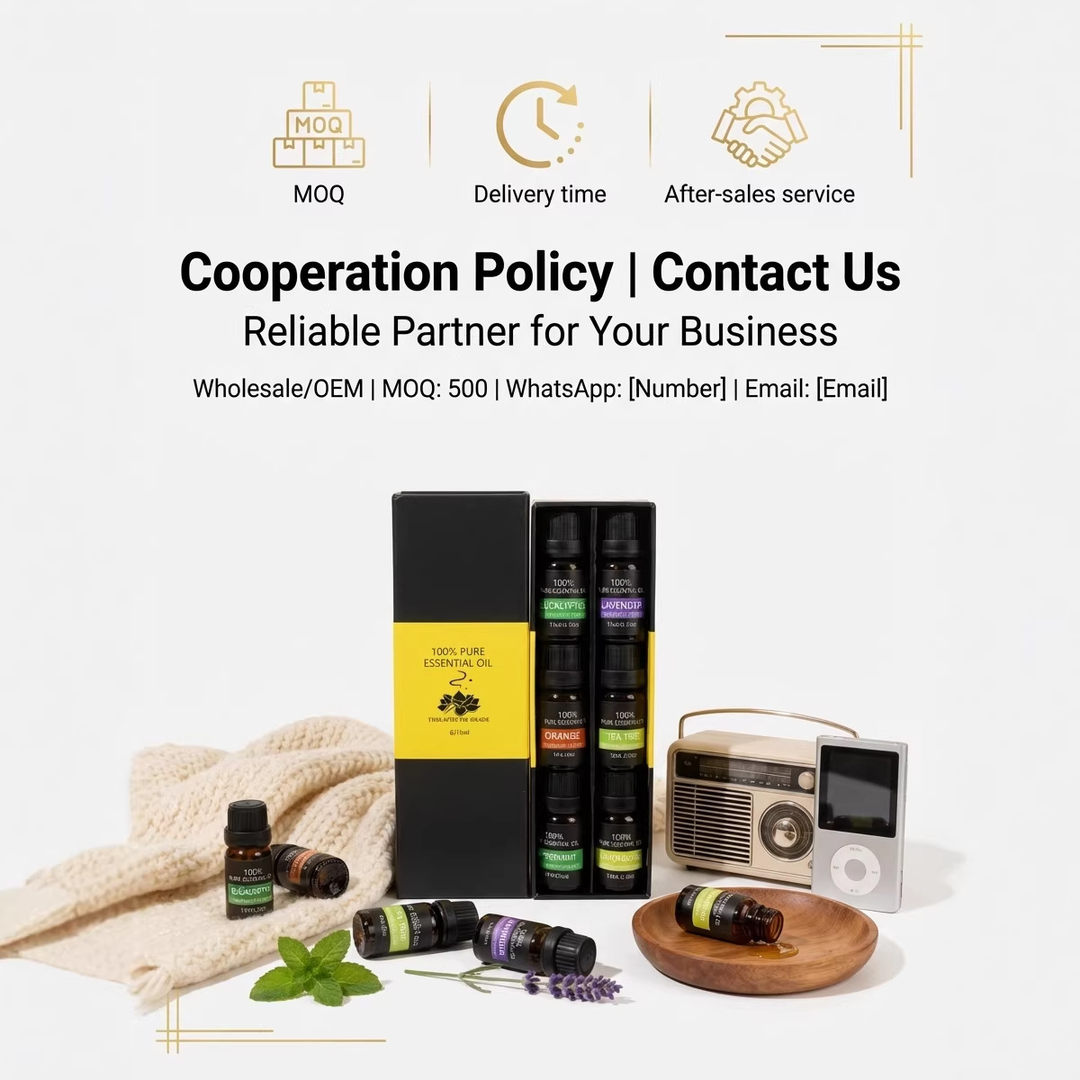 Cross-Border Essential Oil Gift Set | 10ml Lavender & Rose Oils | Natural Home Diffuser Kit | Aroma Gift Box