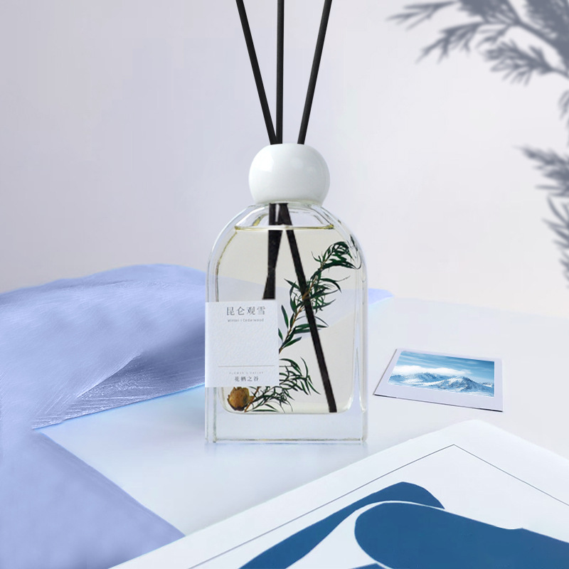 Kunlun Snow flameless diffuser | 180ml dried flower home fragrance | premium gifting set