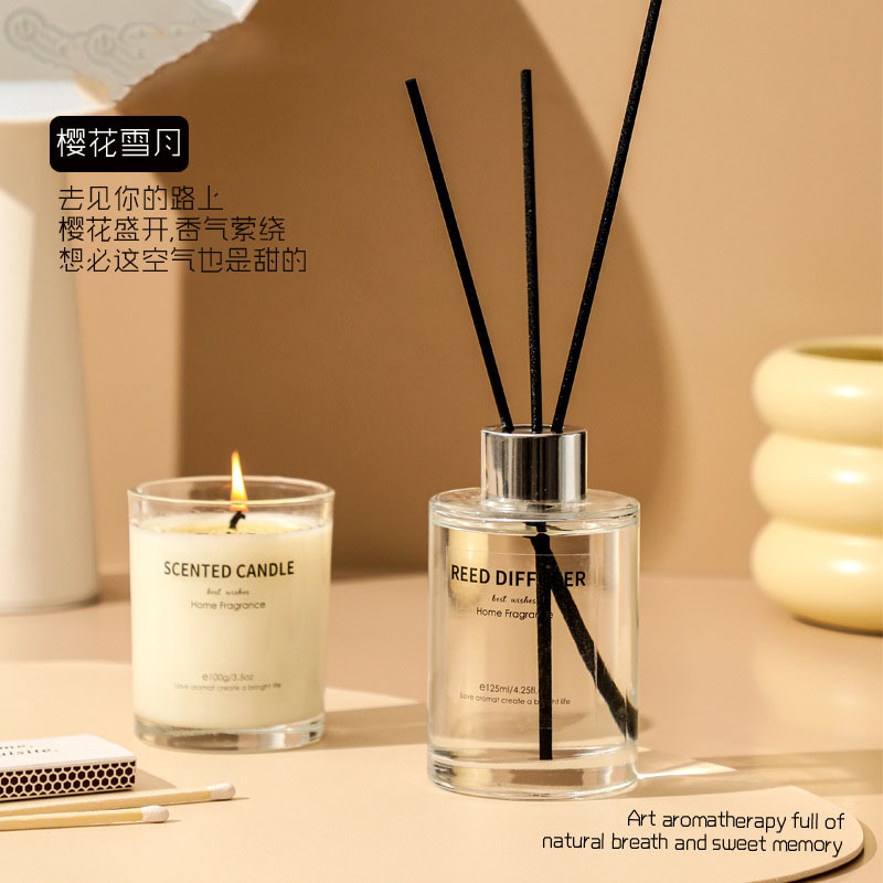 Cherry Blossom Candle Gift Set | Valentine’s Day & Women’s Day Gift | Corporate & Event Scented Present