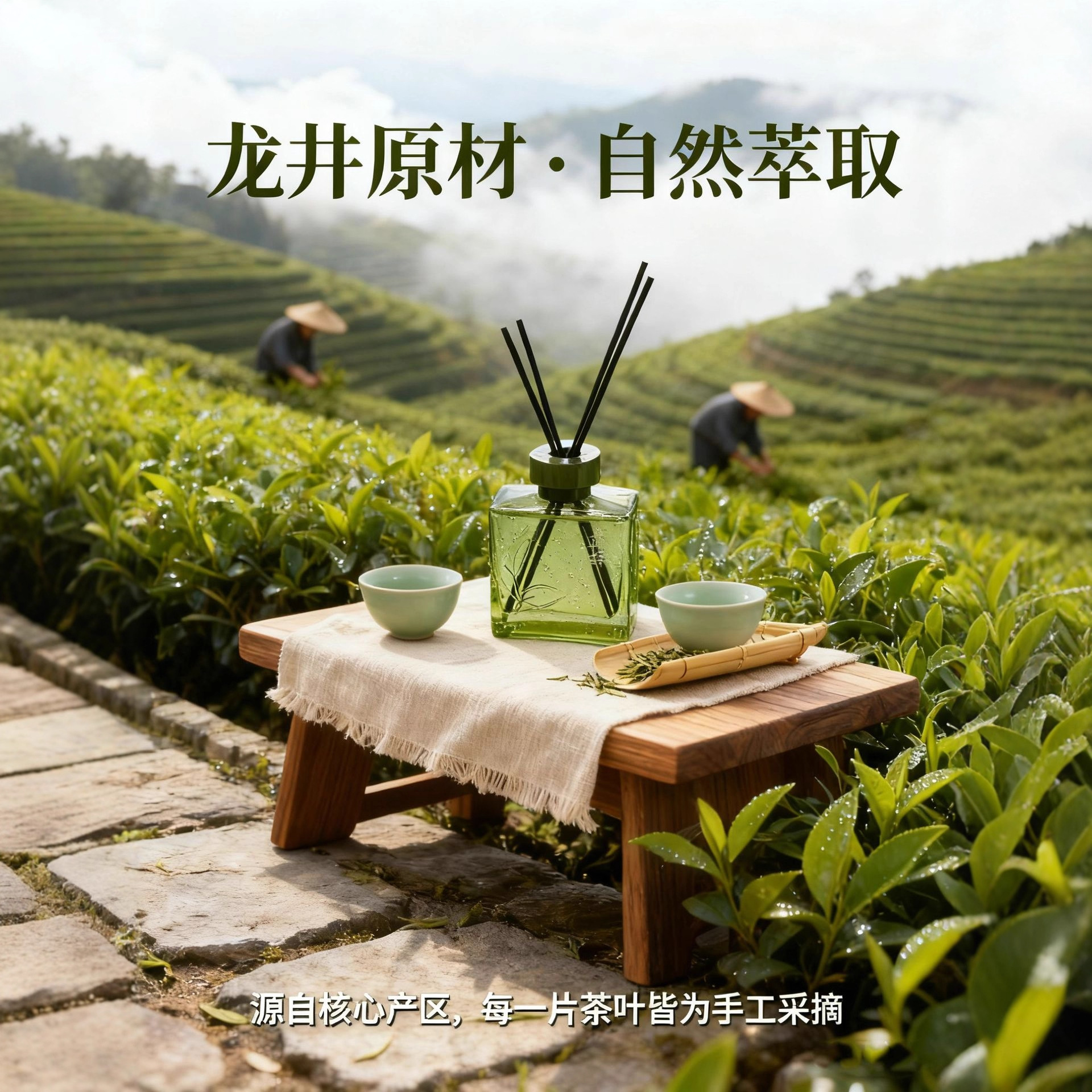 Flameless Diffuser | 200ml Osmanthus & Longjing Tea Scent | Office & Hotel Use
