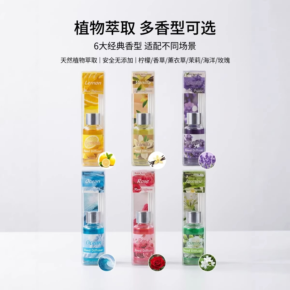 Flameless reed diffuser | compact size | cross-border bestseller | indoor long-lasting fragrance