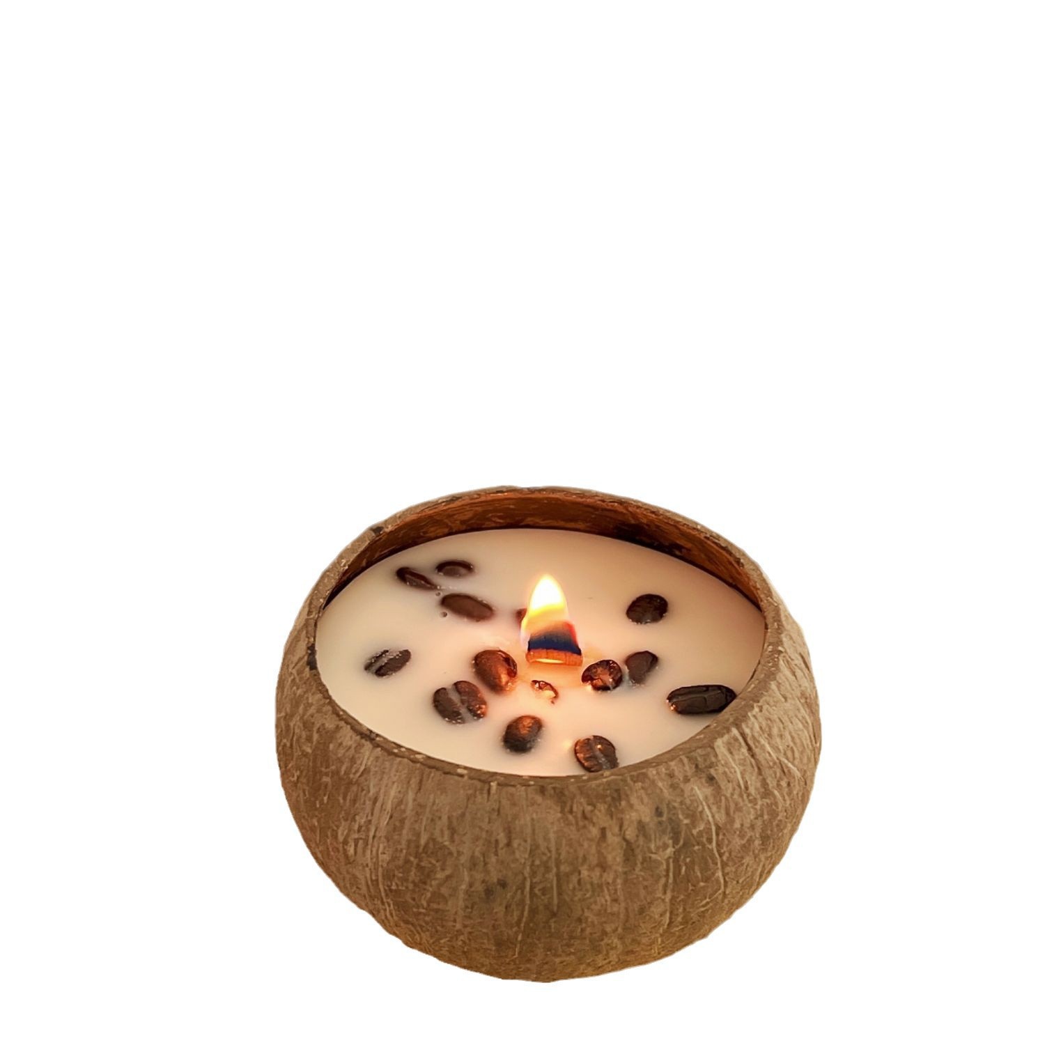 Natural coconut shell coffee bean scented candle | bedroom fragrance | birthday gift set