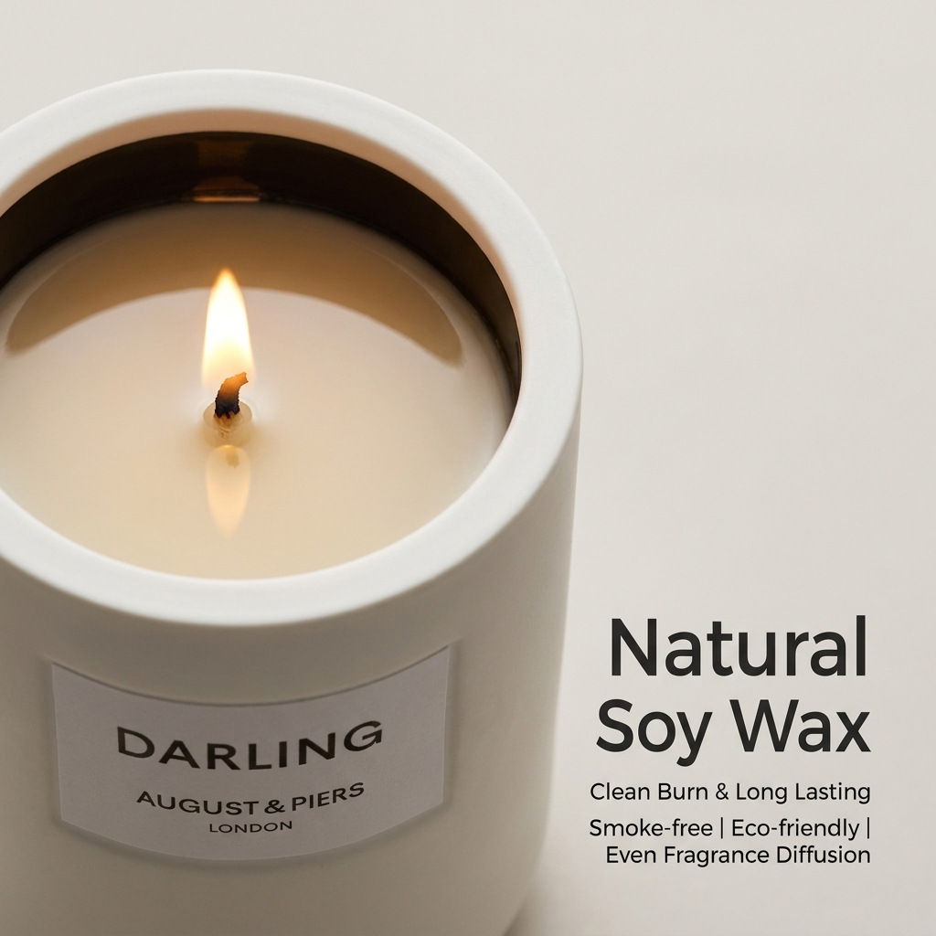 Ceramic Scented Candle | 340g Natural Soy Wax | Pet-Safe Fragrance