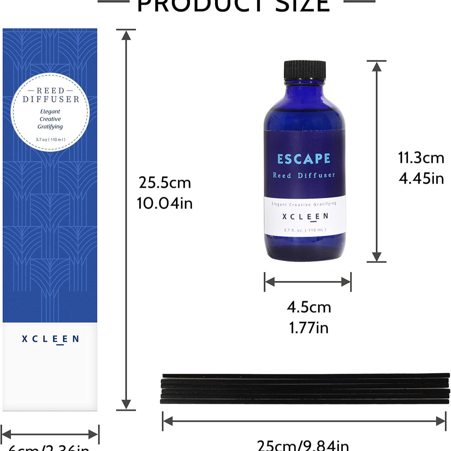 Klein Blue Bottle Flameless Reed Diffuser | Minimalist Scented Ornament | Long-Lasting Aroma | Cross-Border Bestseller