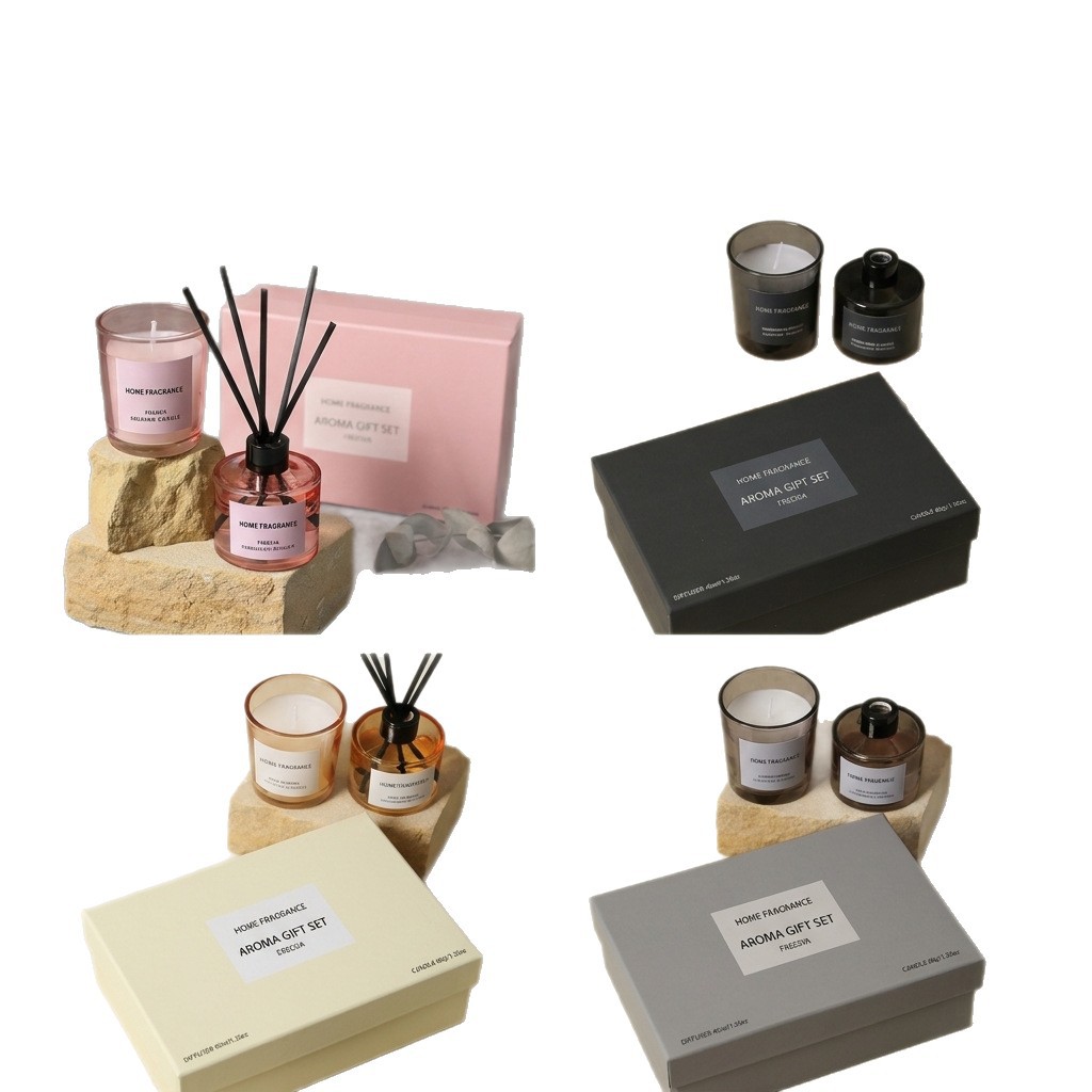 Scented Candle Set | Four-Color Gift Box | Flameless Fragrance | Long-Lasting Scent