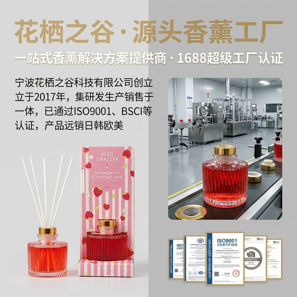 Flameless Reed Diffuser | Cross-Border Export Fragrance Diffuser for Gifting & Retail