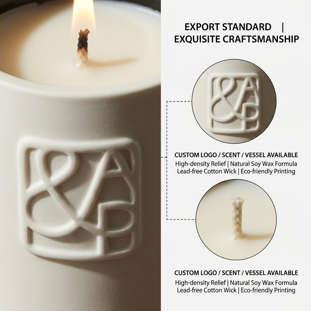 Minimalist Ceramic Scented Candle | Natural Soy Wax | Home Decor | Clean Fragrance