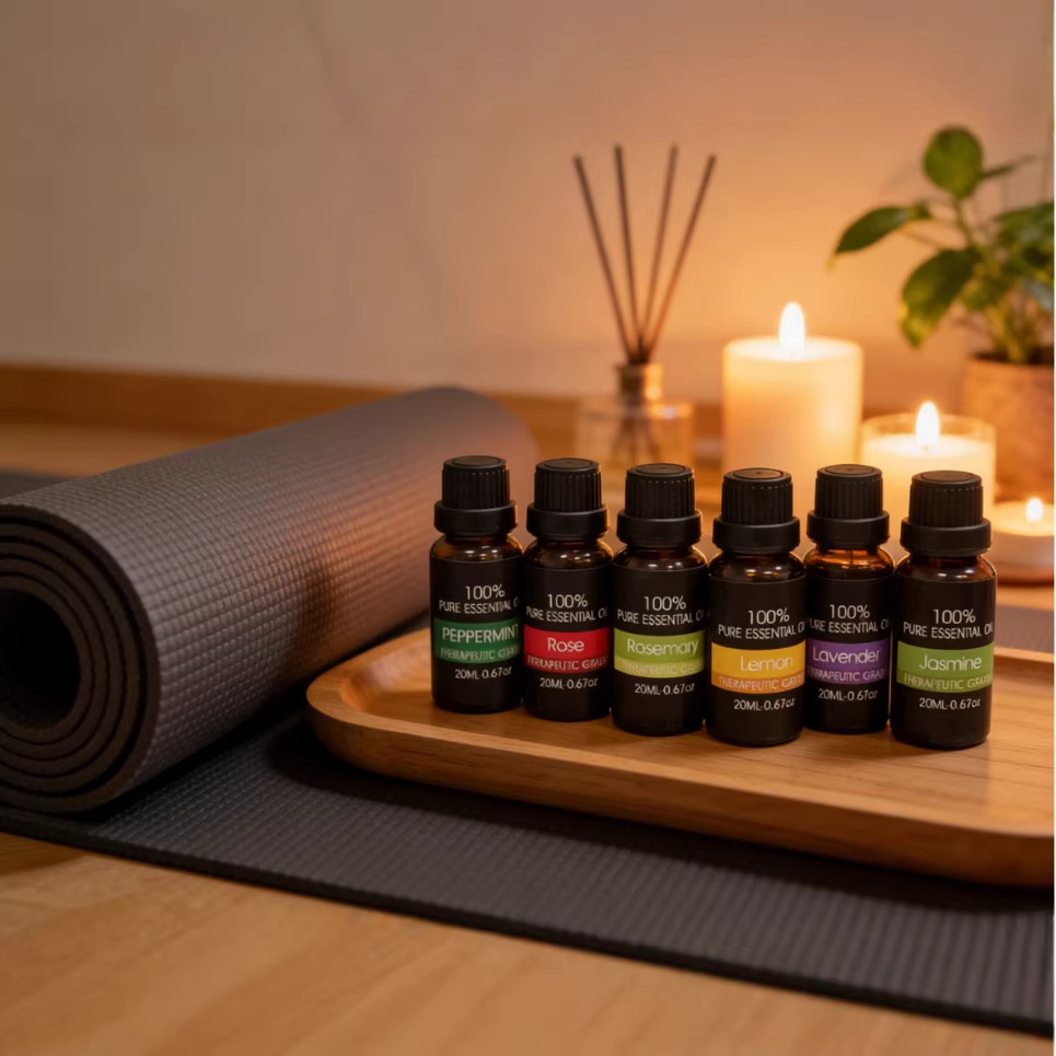 20ml Essential Oil Value Pack | 6-Bottle Gift Set | Cross-Border Bestseller | Factory Direct Long-Lasting Oils