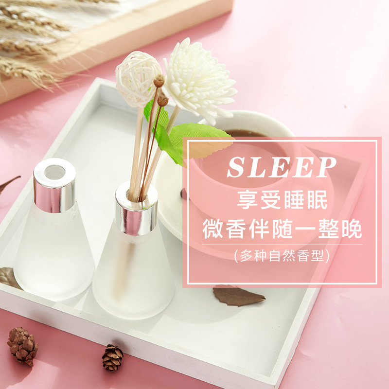 Custom Reed Diffuser | Zen Tea & Lavender Aroma | Minimalist Cone Bottle | All-Season Scent Diffusion