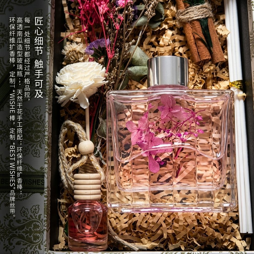 Eternal Flower Flameless Diffuser | Jewelry Box Style | Teacher’s Day Gift | Cross-Border Perfume Set