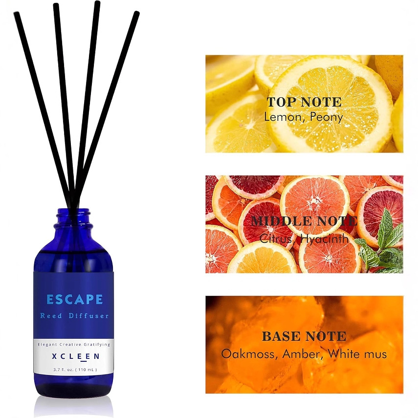 Klein Blue Bottle Flameless Reed Diffuser | Minimalist Scented Ornament | Long-Lasting Aroma | Cross-Border Bestseller