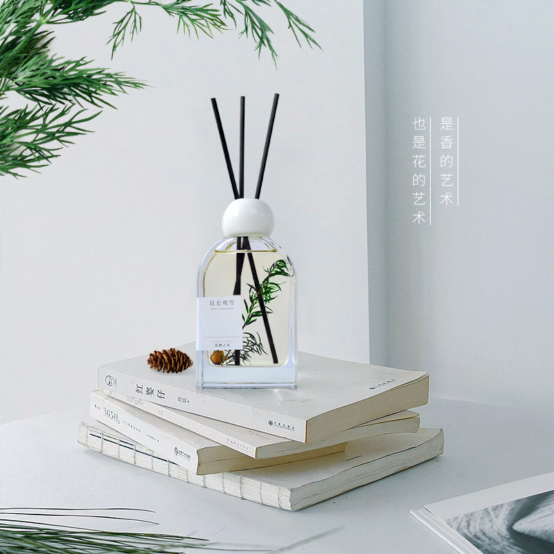 Kunlun Snow flameless diffuser | 180ml dried flower home fragrance | premium gifting set