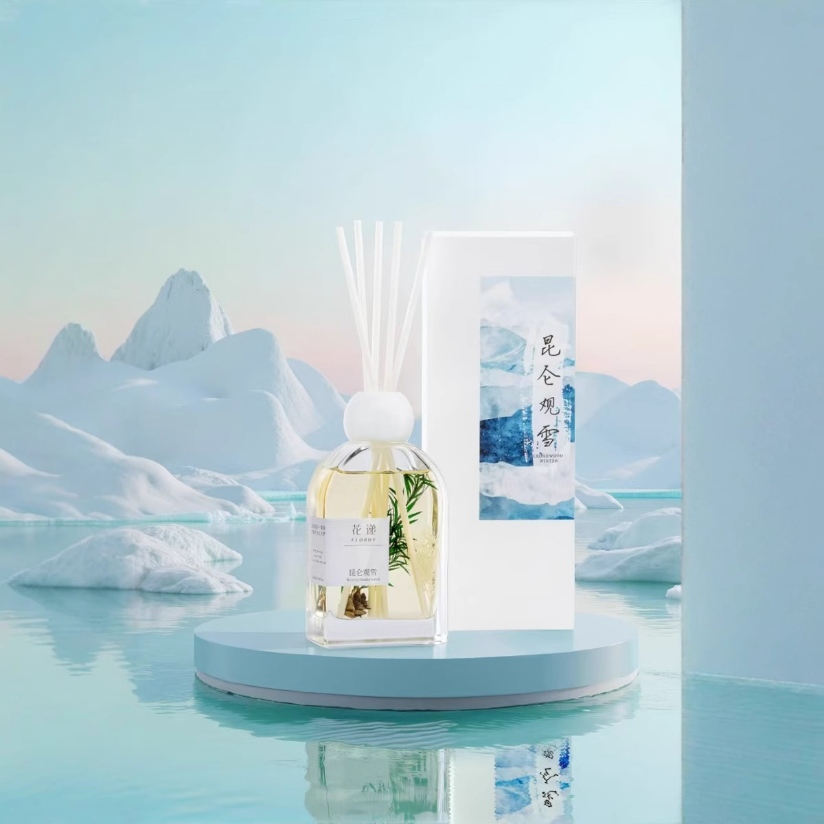 Flameless Reed Diffuser | Long-Lasting Home Fragrance | Dried Flower Scent | 180ml