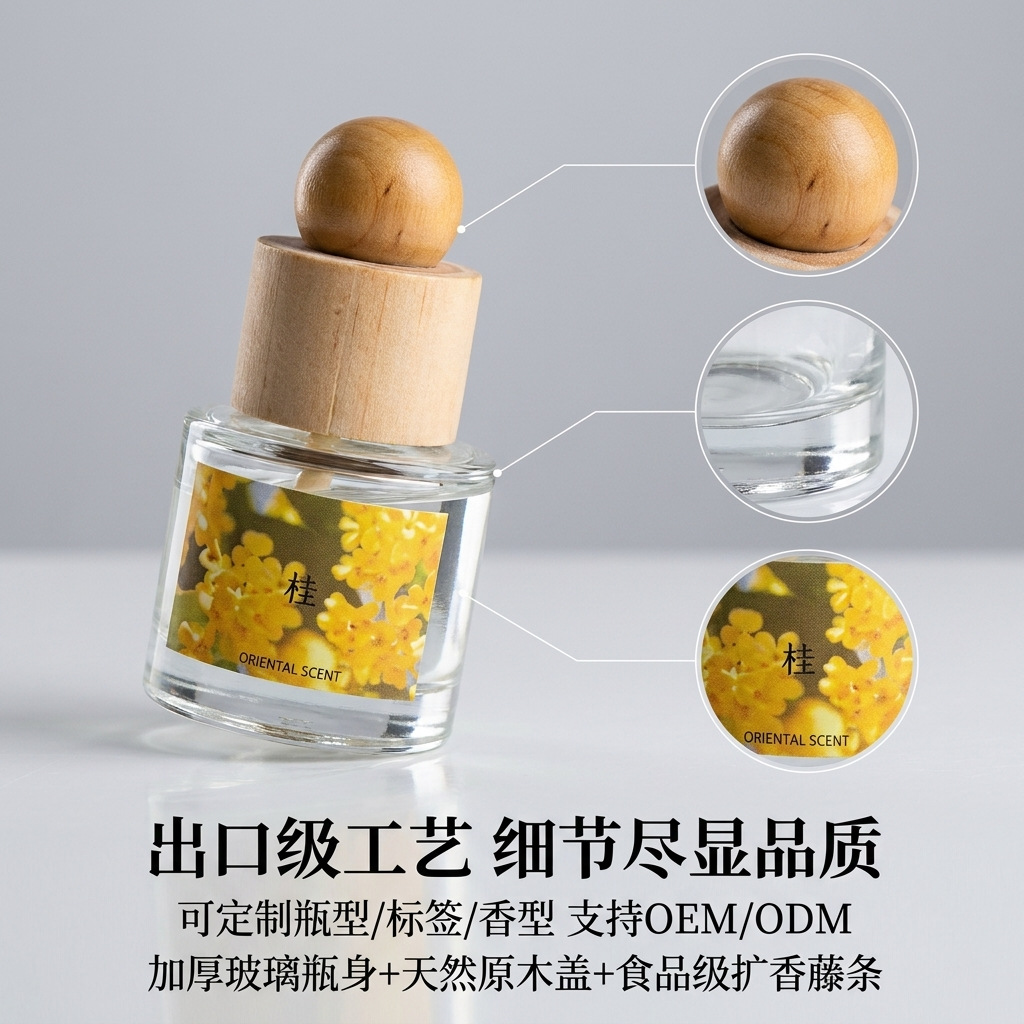 Car Air Freshener | 50ml Long-Lasting Scent | Natural Plant Essential Oil | Sleek Design