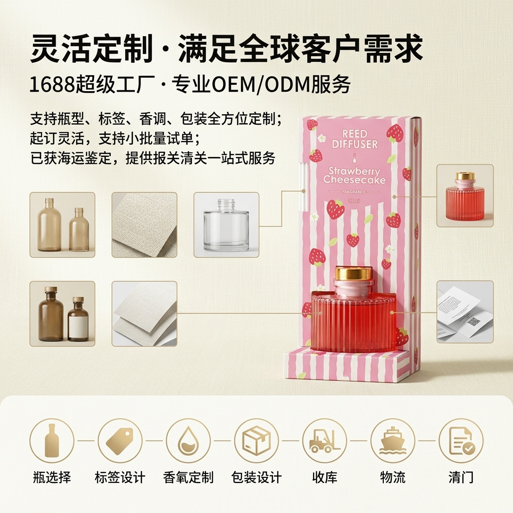 Flameless Reed Diffuser | Cross-Border Export Fragrance Diffuser for Gifting & Retail