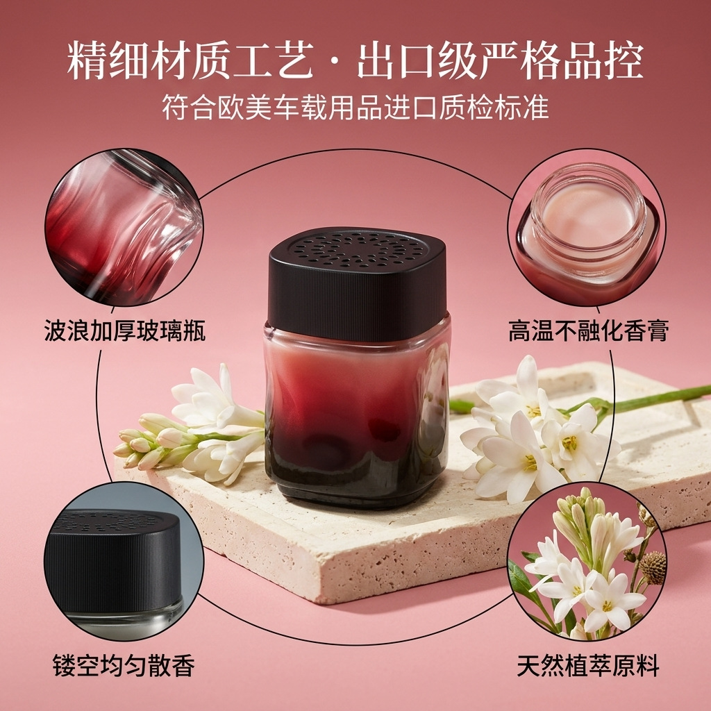 Car-Mounted Solid Perfume | Customizable Fluid Bottle Design | Artistic Decorative Ornament