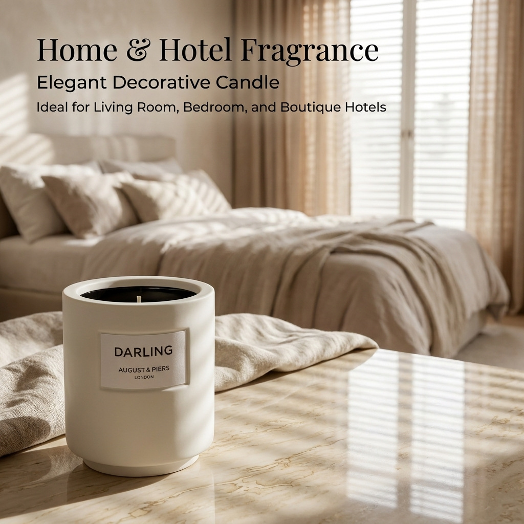 Ceramic Scented Candle | 340g Natural Soy Wax | Pet-Safe Fragrance