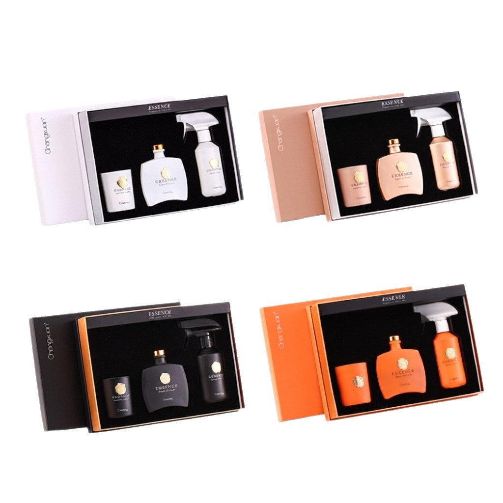 Premium 3-piece fragrance gift set | reed diffuser + room spray + smokeless candle