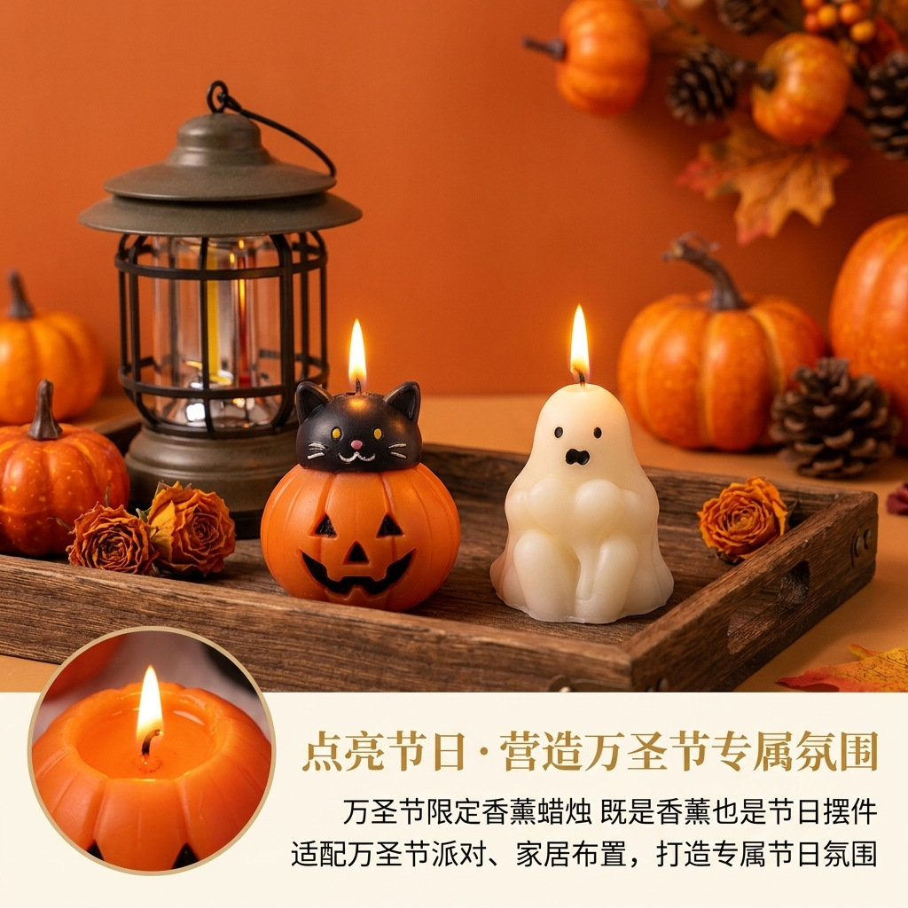Halloween Scented Candles | Pumpkin, Cat & Ghost Designs | Holiday Decor | Wholesale