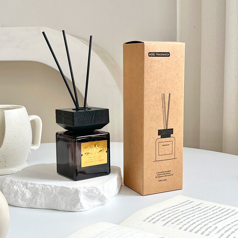 Flameless Diffuser | 200ml Gradient Design | Wooden Lid | Earthy Scent | Bathroom & Hotel