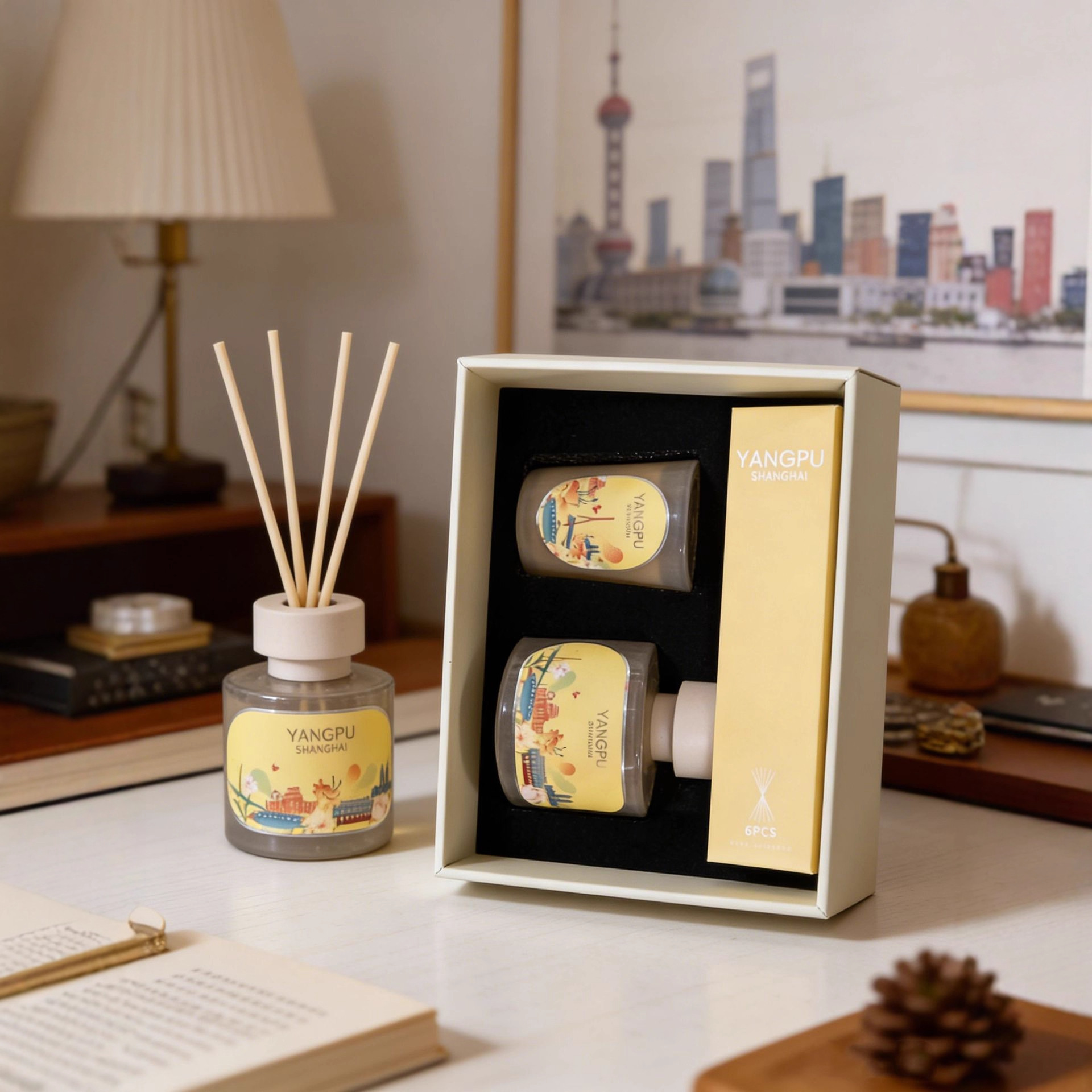 Flameless Scented Candle Duo | Living Room & Bedroom | Long-Lasting Fragrance | Car Deodorizer