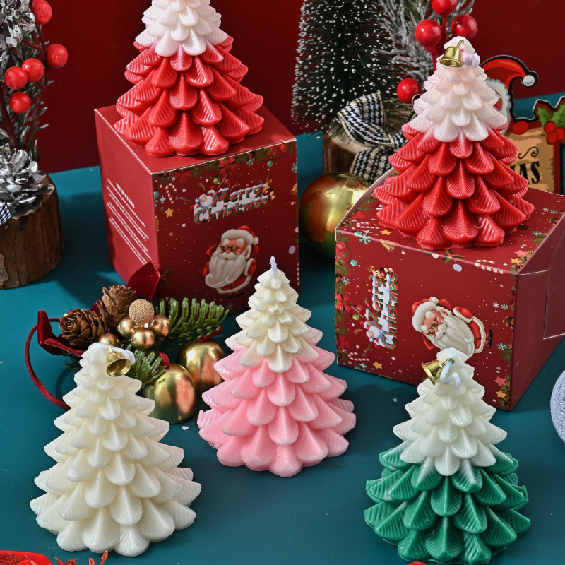 Pine-Scented Christmas Tree Candle Gift Box | Festive Scented Decor & Gift Set